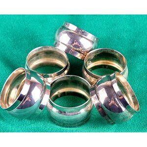Silver Plated Napkin Rings Set of 6 Gorgeous Table Decorations JH1403